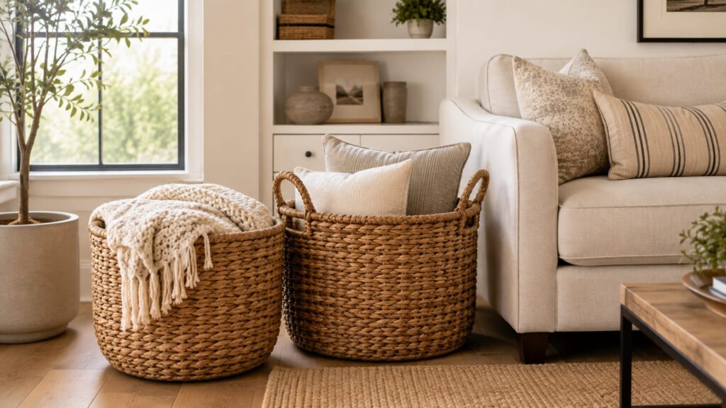 Large Woven Storage Baskets